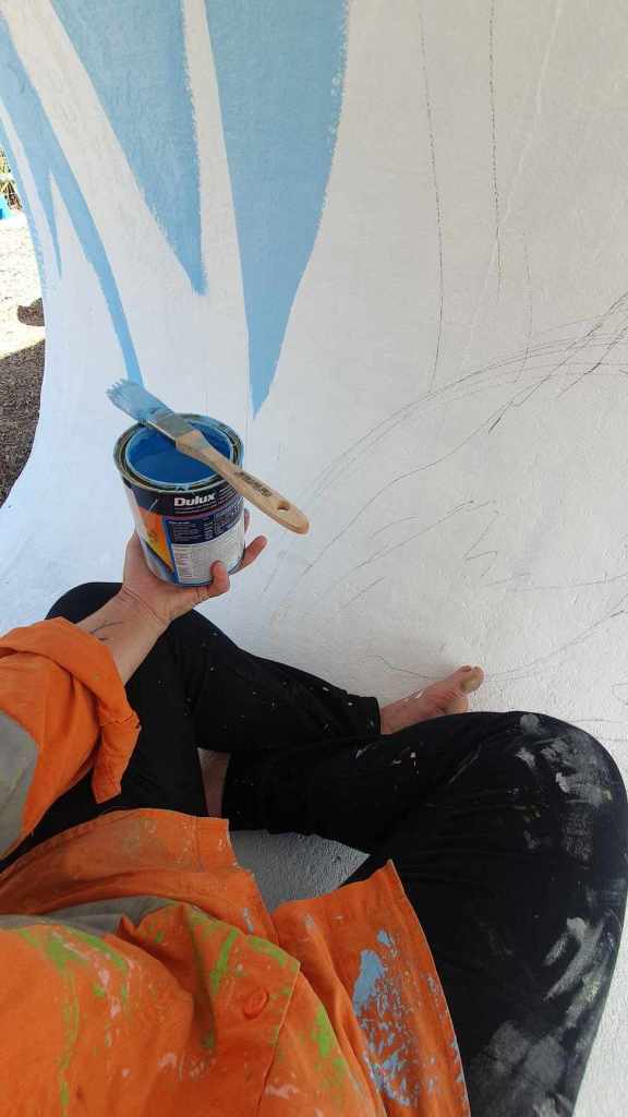 Rufous Street Public Art, ground mural, Peregian, Noosa, Sunshine Coast Queensland, This Bird, Tia Carrigan, ground parrot, birds